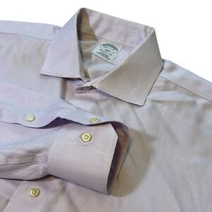Brooks Brothers Regent Fit‎ Shirt Men's 16.5 2/3 Purple Geometric